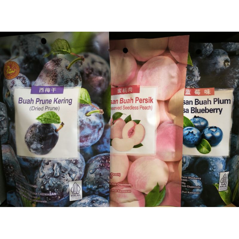 

MANISAN BUAH KERING PLUM CHERRY BLUEBERRY PEACH 138 gram