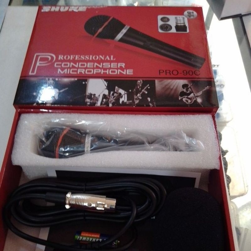 mik Shure condenser pro90c/MIC KONDENSOR SHURE PRO-90C