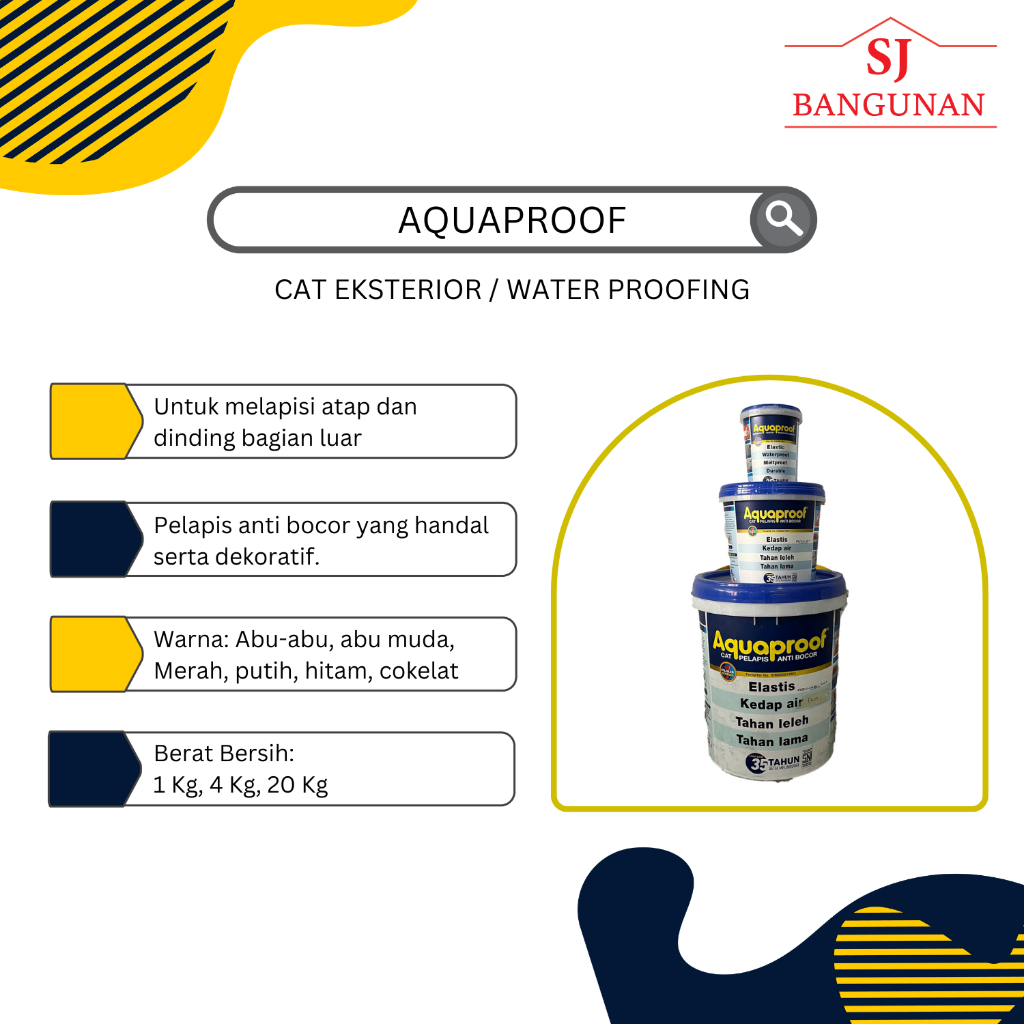 AQUAPROOF - Cat Exterior / Water Proofing - 1 Kg, 4 Kg