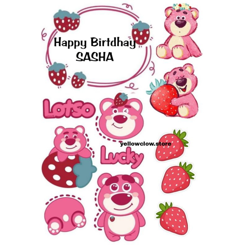 Topper Kue Ultah Lotso Toy Story/Topper Cake Lotso Toy Story Terbaru/Hiasan Lotso Toy Story Termurah