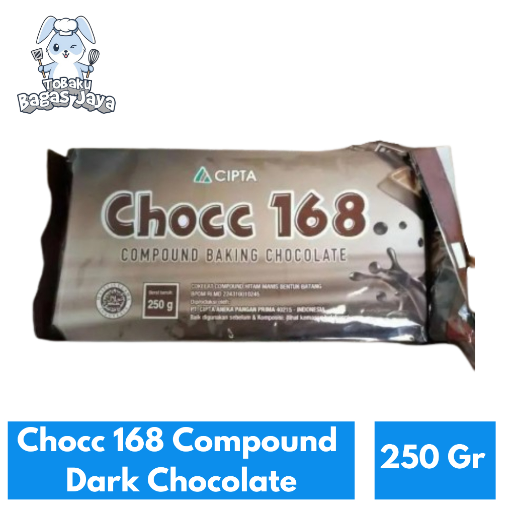 

Cokelat Batang Chocc 168 Compound Dark 250 Gram