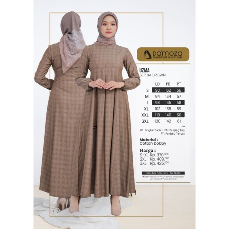 NEW ARRIVAL GAMIS MUTIF UZMA SEPHIA BROWN