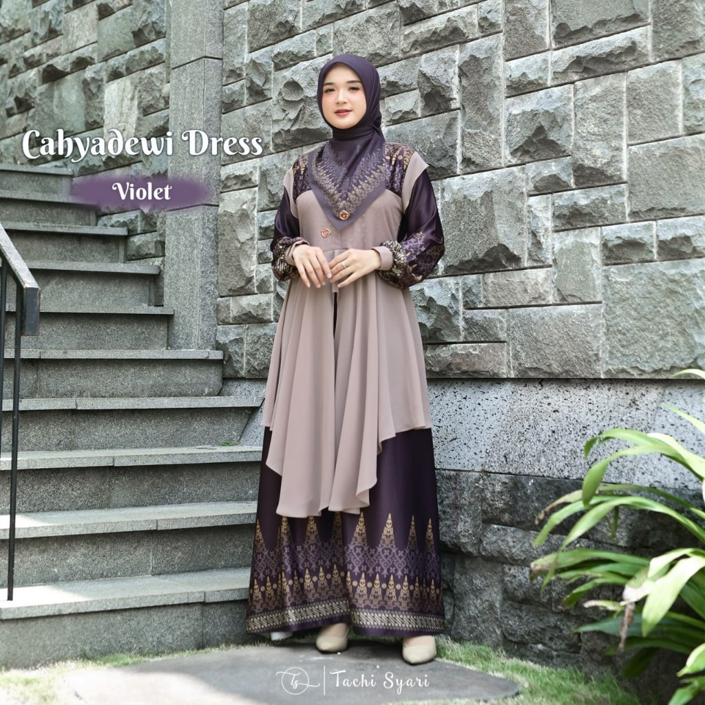 [Dress Only] Tachi Syari Cahyadewi Dress Gamis Wanita Muslimah Mewah Terbaru