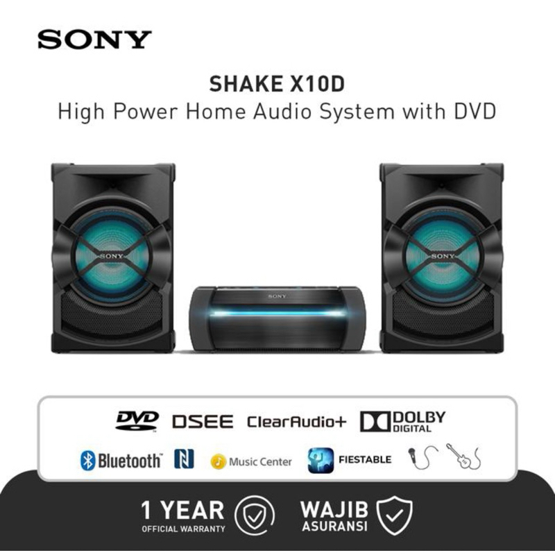 SONY Home Audio Mini Hifi SHAKE-X10D / SHAKEX10D | HIGH POWER SPEAKER
