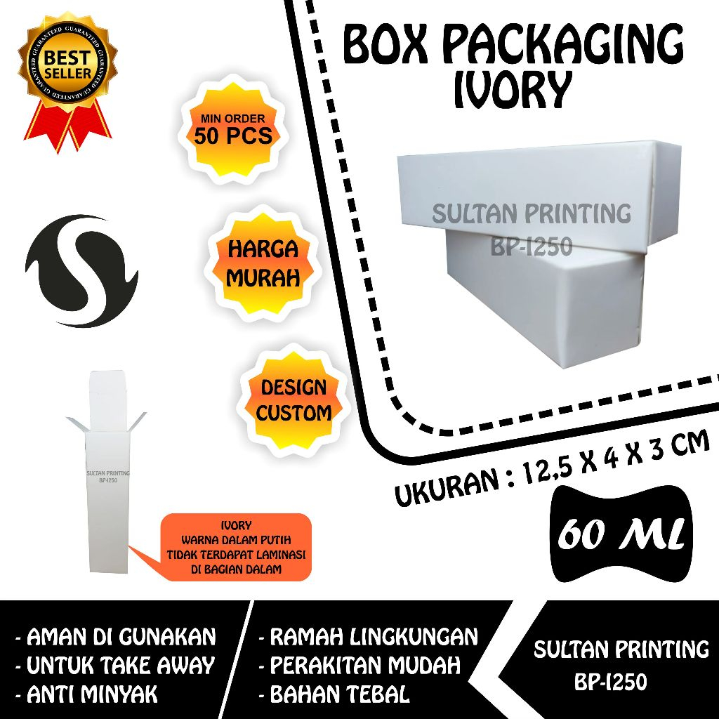 

Box Packaging Ivory Natural 12.5x4x3 cm