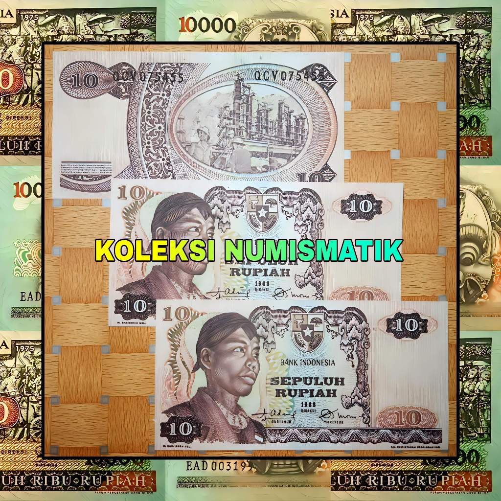 SOUVENIR REPRO UANG KERTAS KUNO INDONESIA 10 RUPIAH JENDERAL SOEDIRMAN 1968