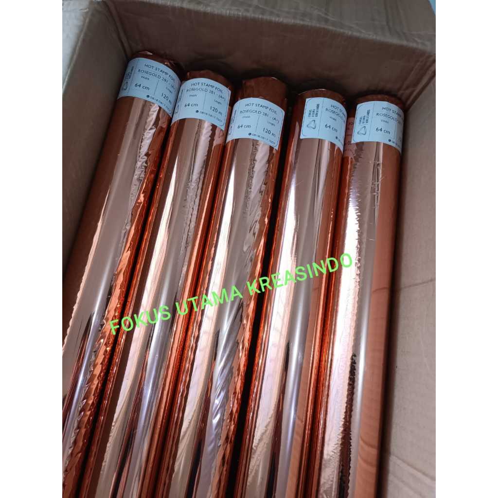 

Poly Hot Stamp Foil Emas Gold - Undangan, Packaging - Rose Gold 281