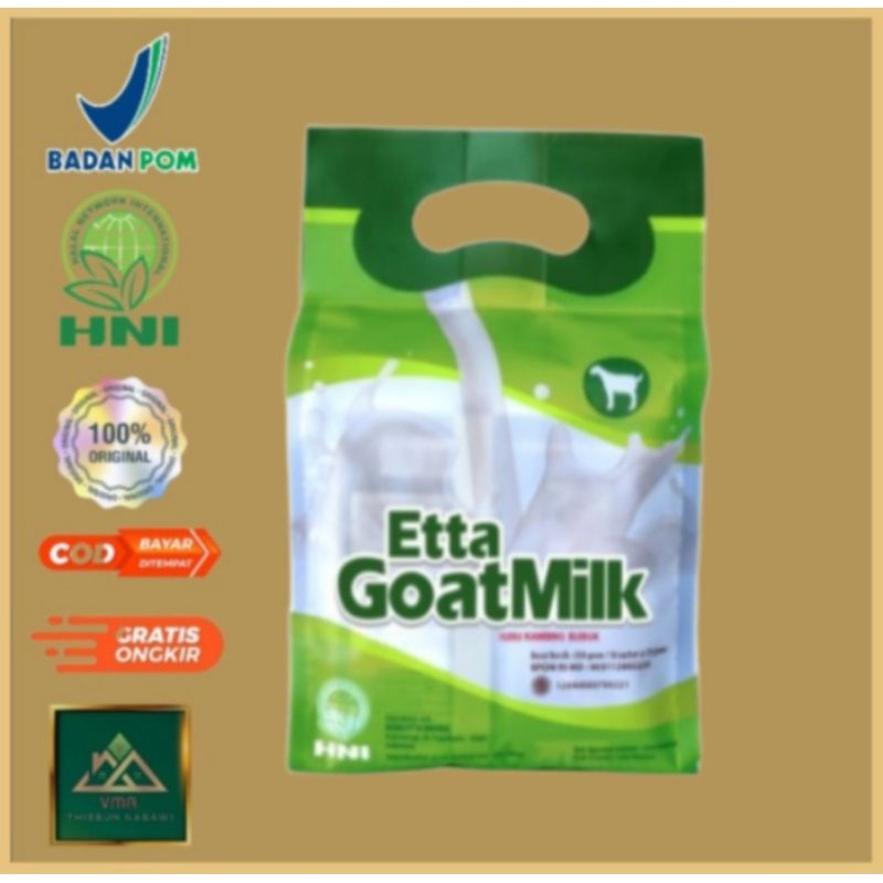 

Susu Etta Goat Milk|Susu Kambing Ettawa Bubuk|EGM Original (10 Sachet@25 g/Bungkus)