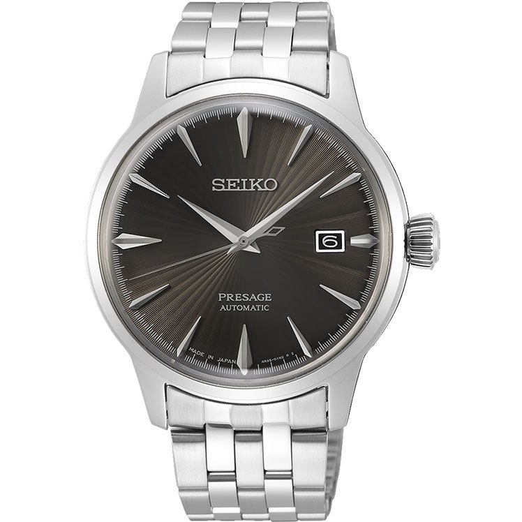Seiko Presage SRPE17J1 Cocktail Time Espresso Martini Automatic Grey Dial Stainless Steel - Jam Tang