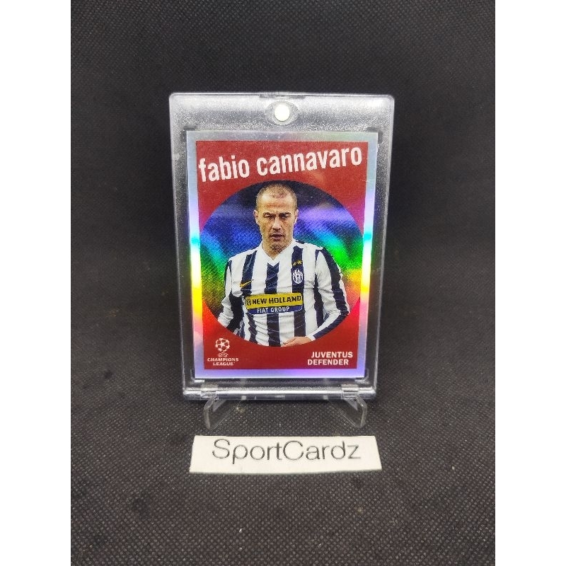 Soccer Card 2022-23 Topps Chrome UCL Fabio Cannavaro Juventus #59-17 (dpt top loader)