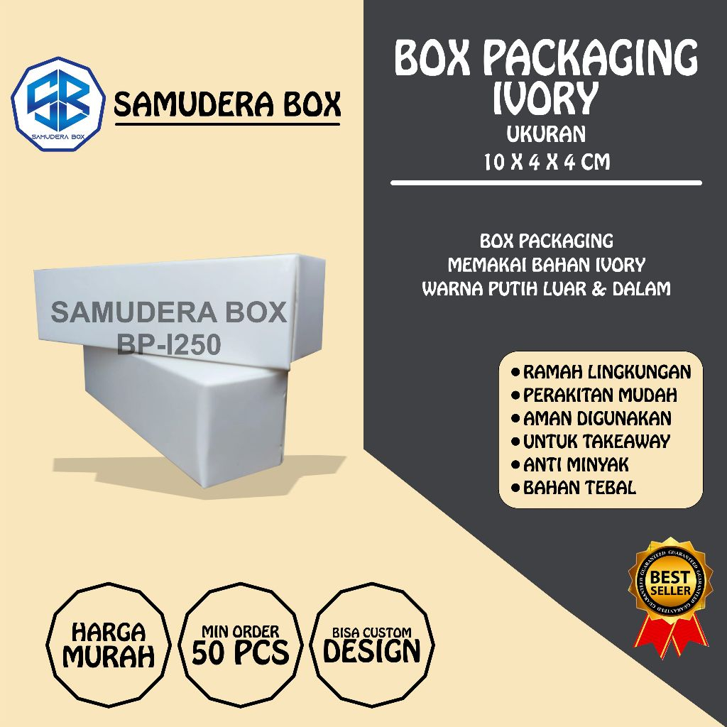 

Box Packaging Ivory 10x4x4 cm