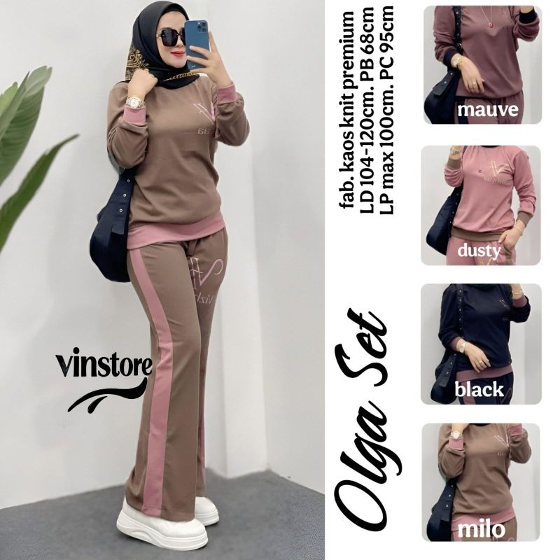 Setelan Wanita Terbaru Kekinian Simple Olga Set Original By Vinstore