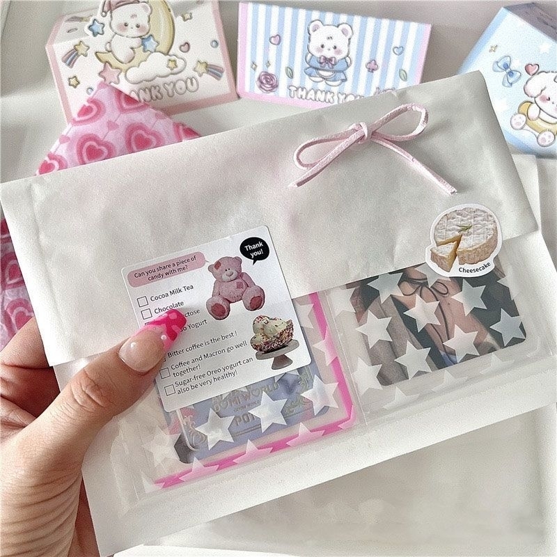 

[baca deskripsi] paperbag sisi transparan kemasan kantong packing photocard aksesoris