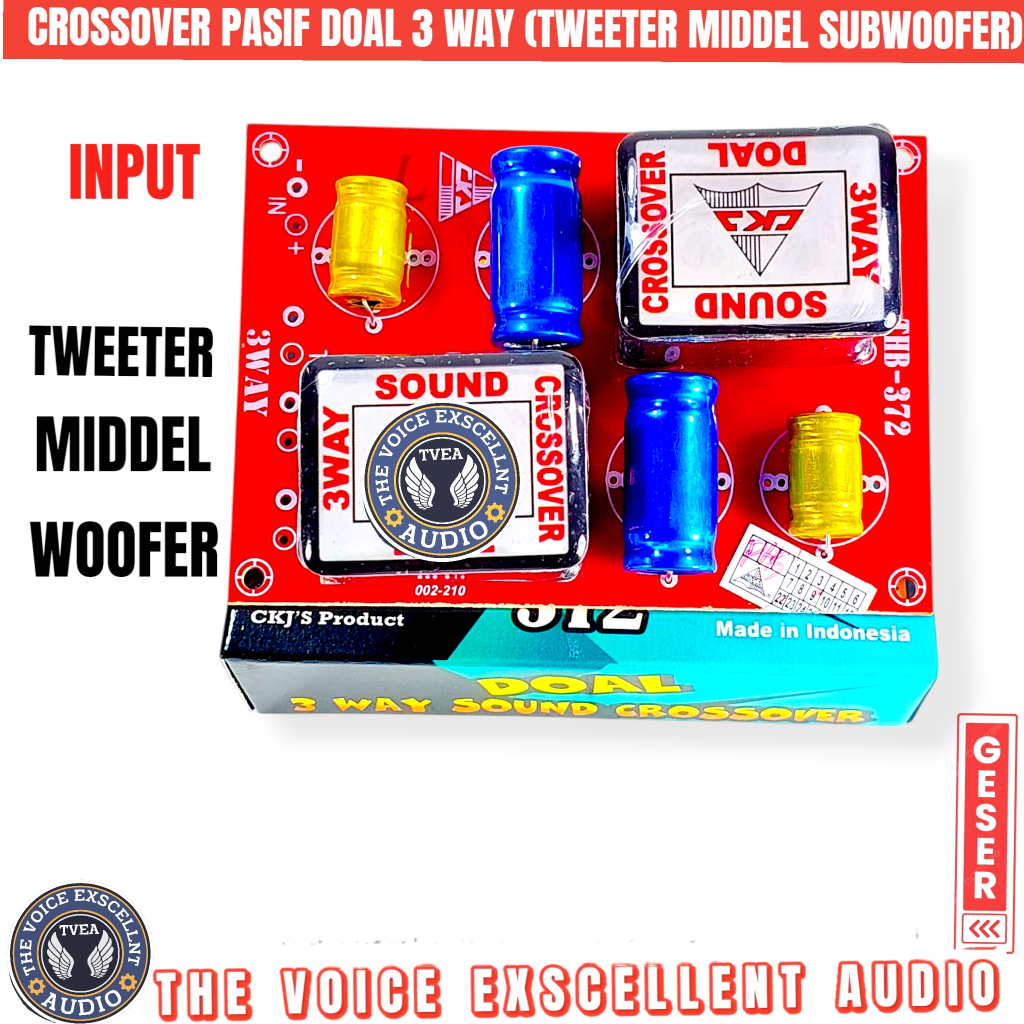 Crossover Pasif Doal 3 Way Tweeter Middle Subwoofer Kit Crosover Pasif 3 way CKj DOAl 372