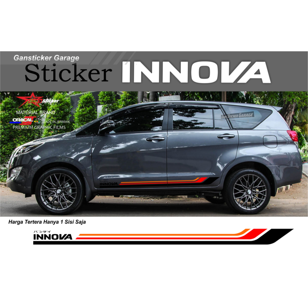 Sticker Variasi Toyota INNOVA REBORN Aksesoris Mobil Toyota INNOVA REBORN