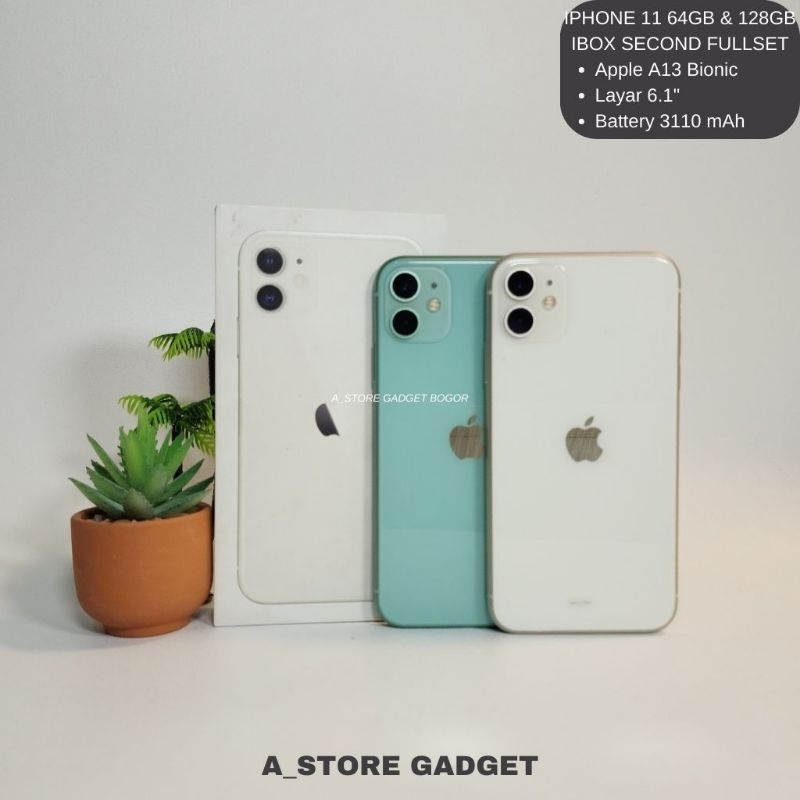 iP APPLE 11 64GB & 128GB IB0X SECOND FULLSET ORI