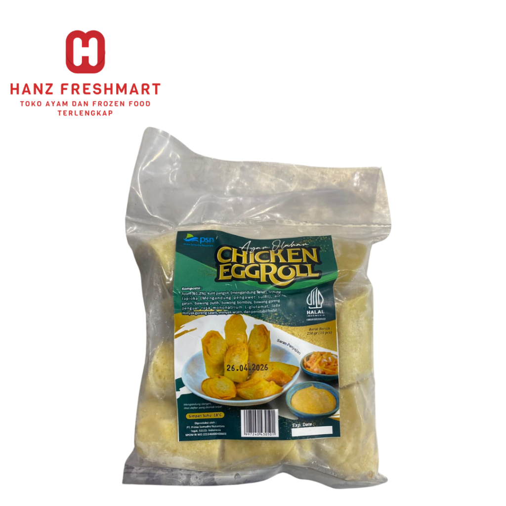 

Chicken Egg Roll Sakana Prima 250 Gram PSN - Hanz Freshmart