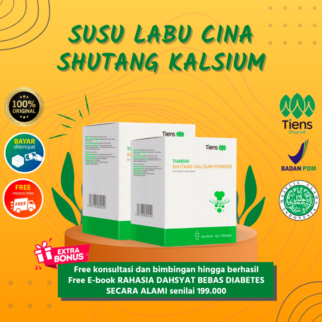 Tiens Shutang Calsium Powder Obat Diabetes Kering dan Basah / Shutang Susu Labu Cina