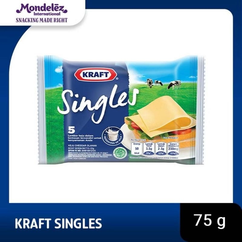 

Kraft Keju Single 5 Slices 75 gram