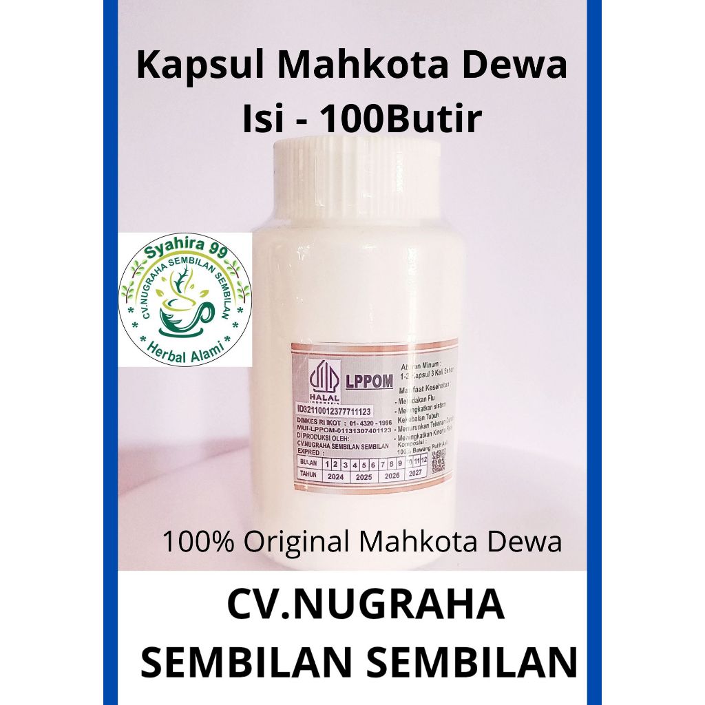 

KAPSUL HERBAL ALAMI MAHKOTA DEWA ISI 100 BUTIR MENGATASI KADAR GULA DARAH SISTEM IMUN KEMASAN BOTOL PUTIH