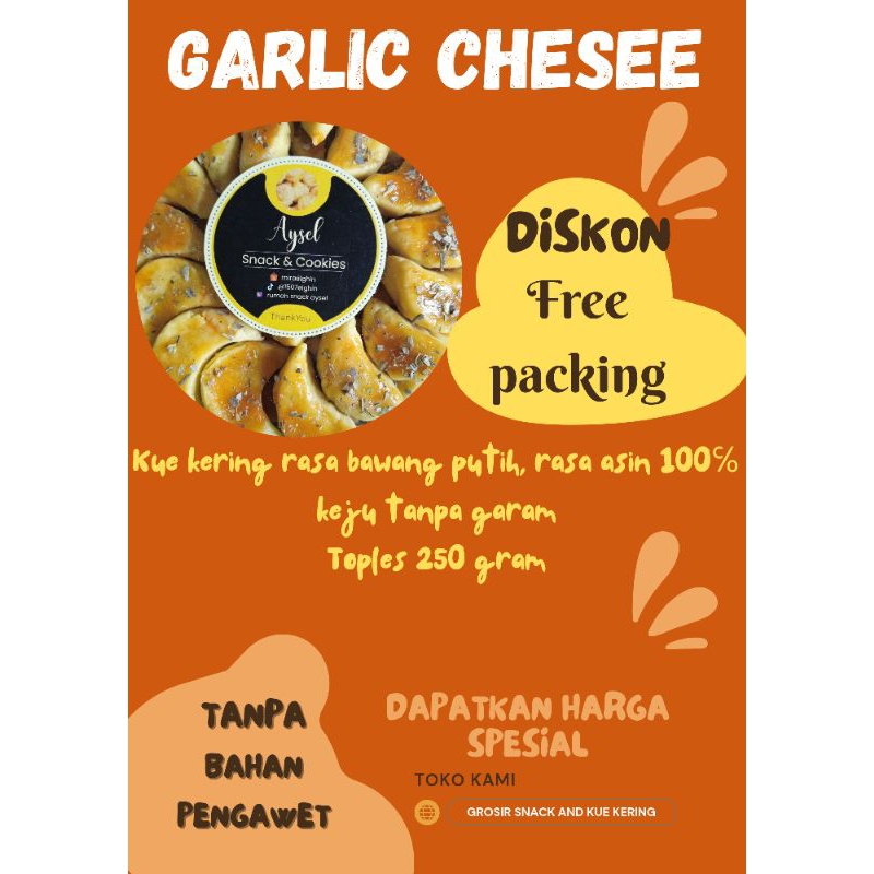 

kue kering bawang putih Garlic chesse