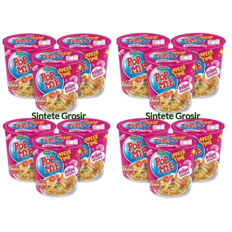 

Paket 12 Pcs - Pop Mie Lapeer Time Mi Instan Cup Rasa Ayam Bawang isi 75 Gram