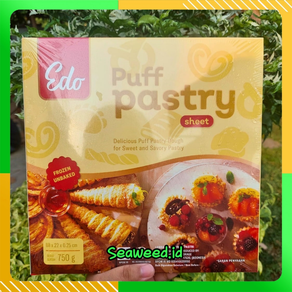 

EDO Puff Pastry Sheet Edo 750gr Lembaran Adonan Pastri
