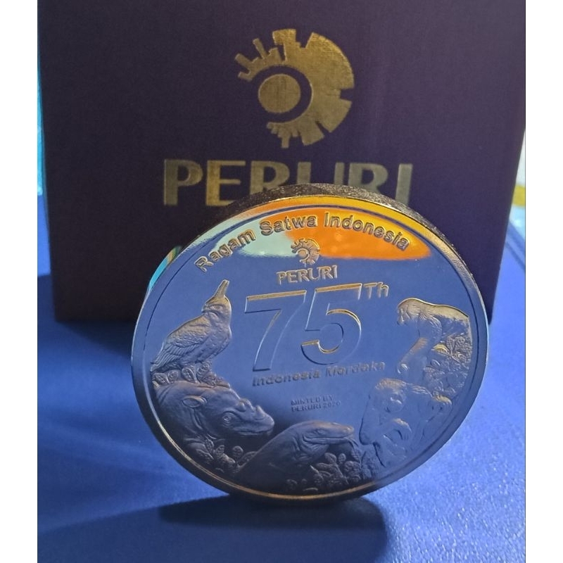 Koin Peringatan 75 Tahun Indonesia Merdeka Lengkap Dengan Bok & Sertifikat