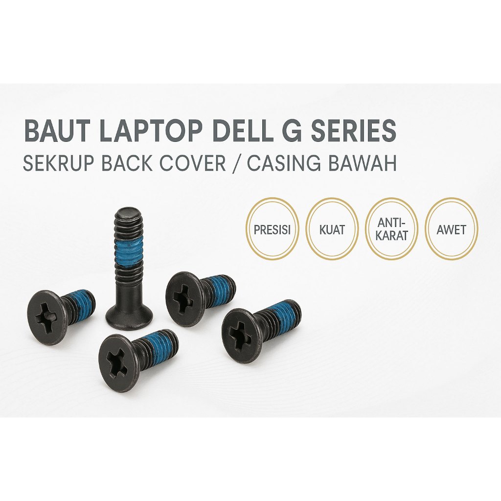 Baut Laptop Dell G3 G5 G7 G15 5590 3500 5511 5530 5515 7588 3579 3500 Casing Bawah Sekrup Back Cover