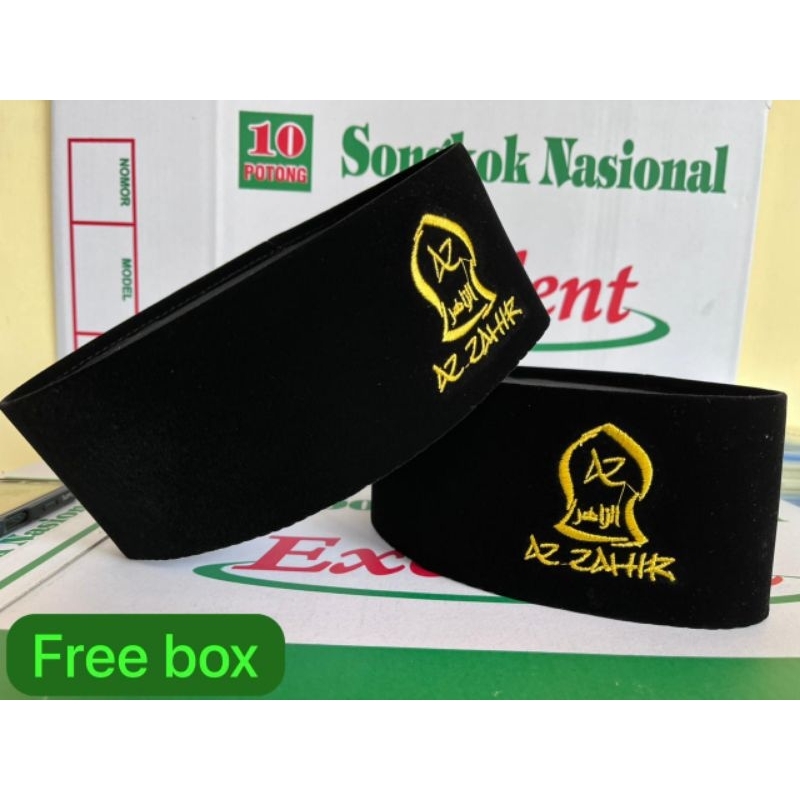 SONGKOK AZ ZAHIR PECI AZ ZAHIR LOGO BORDIR BAHAN BLUSDRU