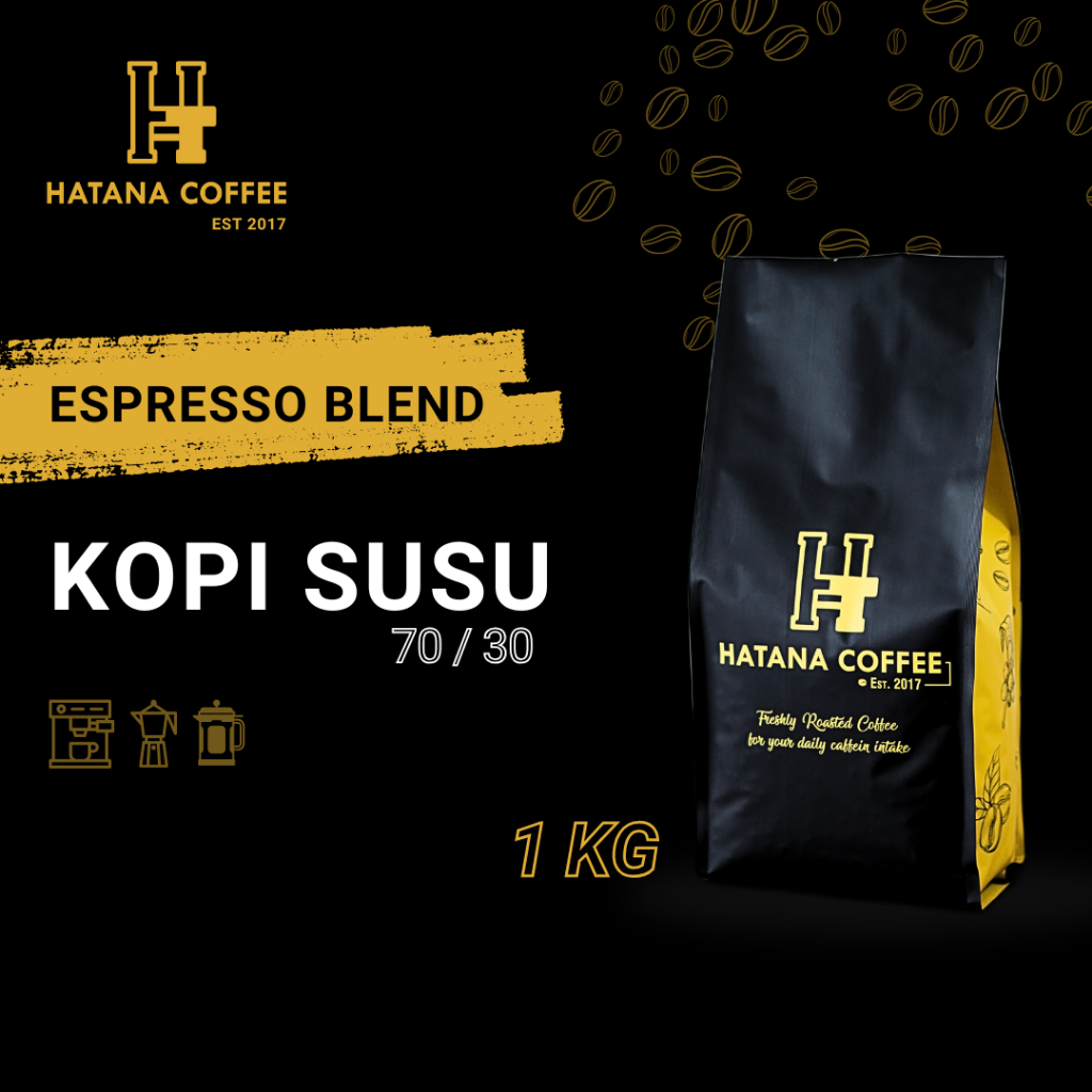 

Kopi Susu 70/30 Arabika Robusta Blend 1 KG Espresso Es Kopi Susu | Hatana Coffee