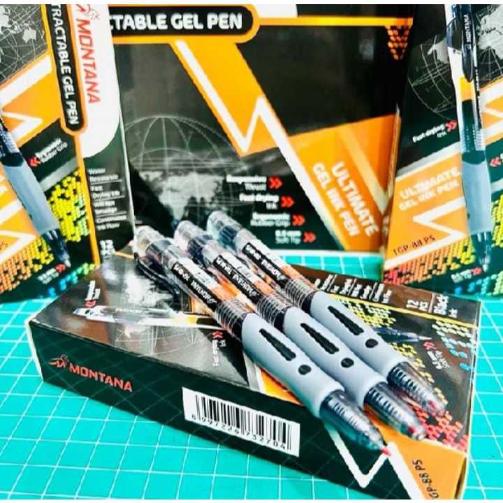 

( 1 BIJI ) Montana Gel Ink Pen Retractable TGP-088 PS / Ballpoint Gel 0.5 mm