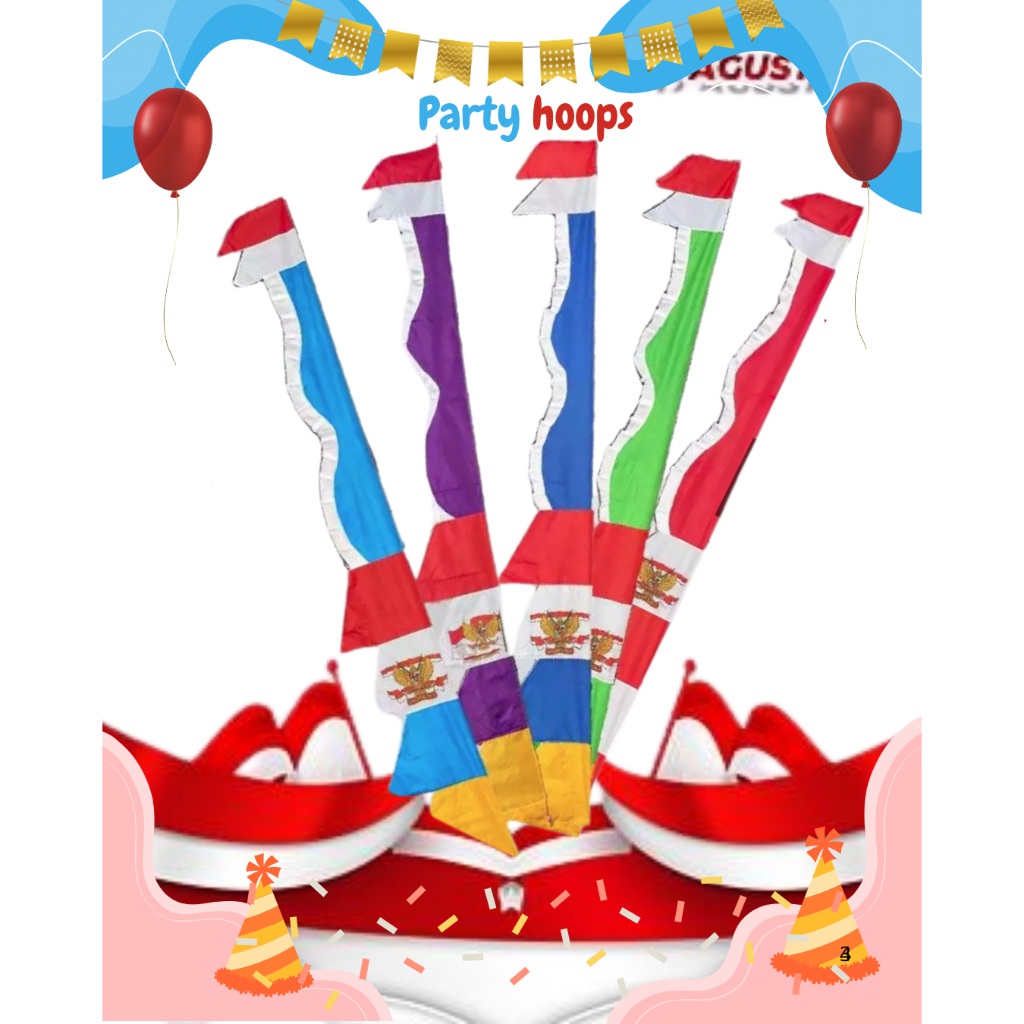 BENDERA UMBUL UMBUL KUDA LAUT PANJANG -+ 3M Hiasan 17 Agustus Merah Putih