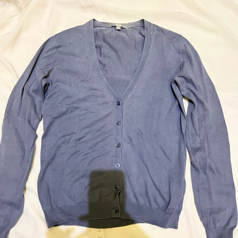 preloved cardigan knit uniqlo biru blue