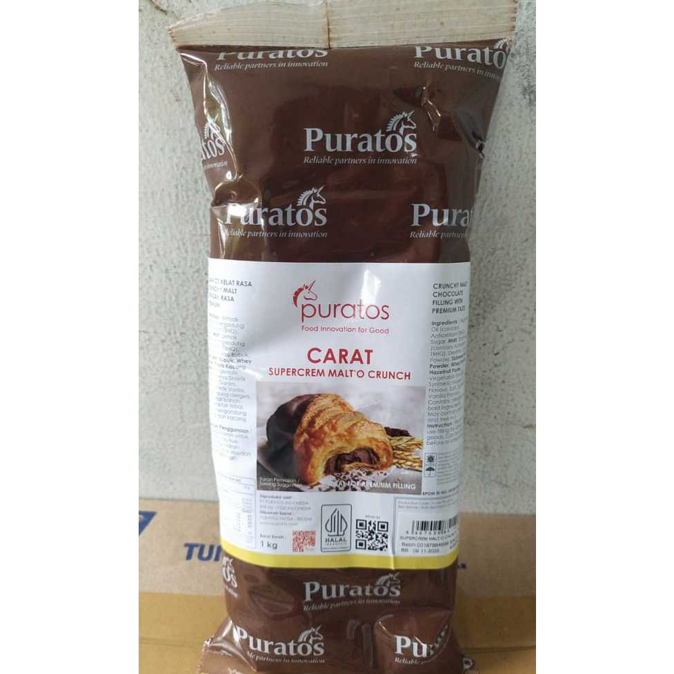 

PURATOS CARAT SUPERCREM MALT'O CRUNCH / Cokelat Rasa Crunchy Malt dengan Rasa Premium - 1 Kg