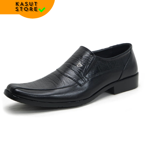 Sepatu Pantofel Pria Kulit Asli/ Sepatu Formal Kerja Kantor Hitam Bally