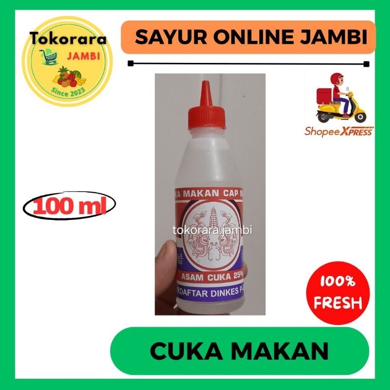 

Asam cuka 25%/Cuka makan cap Naga 100ml-Tokorara.jambi