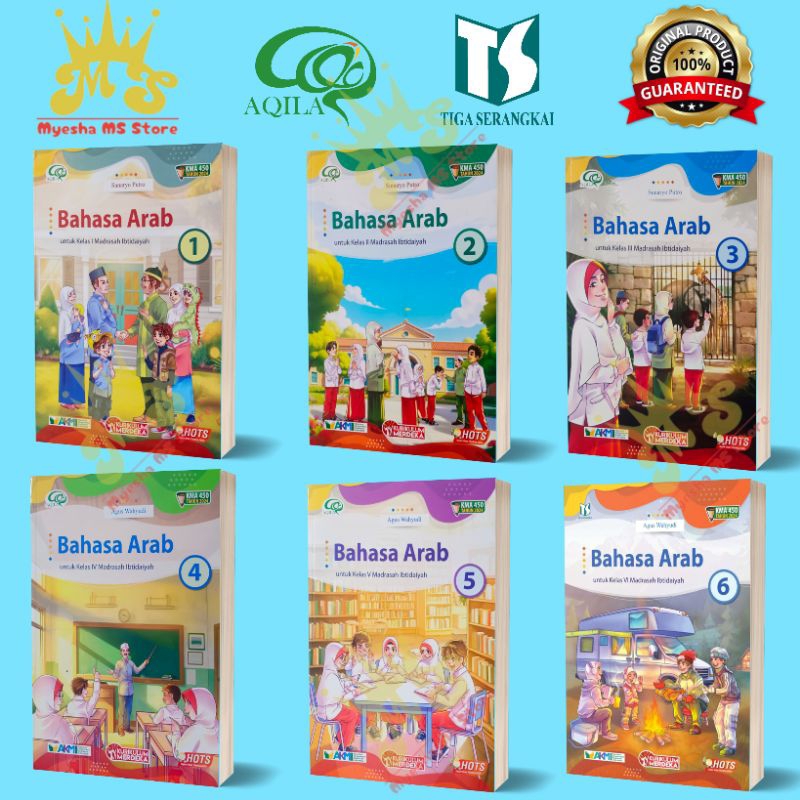 Bahasa Arab MI Kurikulum Merdeka KMA 450 Kelas 1,2,3,4,5,6 (Tiga Serangkai)