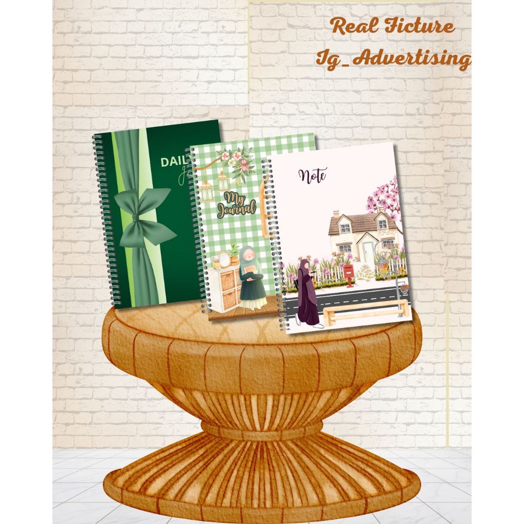 

Buku Notebook A5 full color Depan Belakang