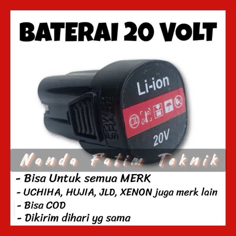 Baterai 20 volt bisa untuk bor cocok untuk semua merk