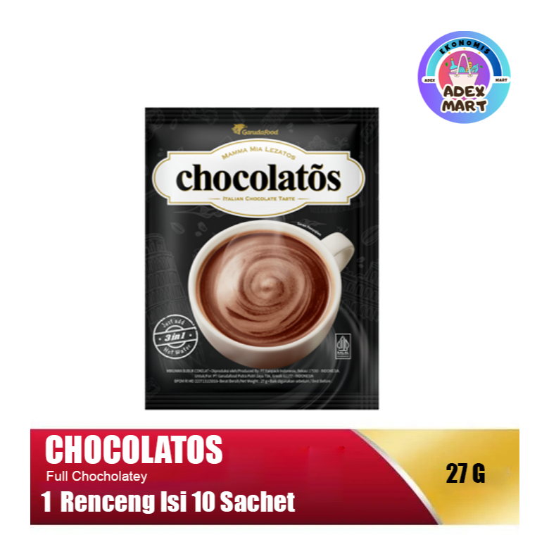 

Chocolatos Full Chocholatey Garuda Food Minuman Serbuk isi 10 Sachet 27gr – adex mart