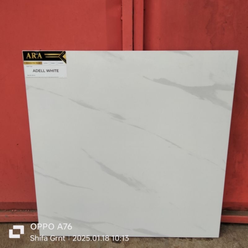Granit lantai 60x60.Adell White kw1/Ara Granit