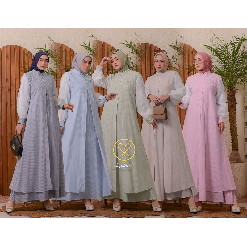 gamis rompi salur by syakur collection