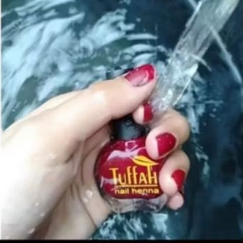 TUFFAH NAIL HENNA 100% Halal sah Sholat Kutek  Halall, Tersedia hanya *(Real Maroon) *