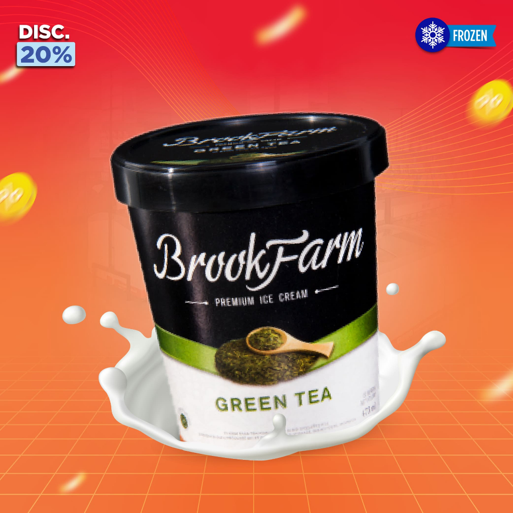 

DISC 20% BROOKFARM ICE CREAM GREEN TEA 473 ML