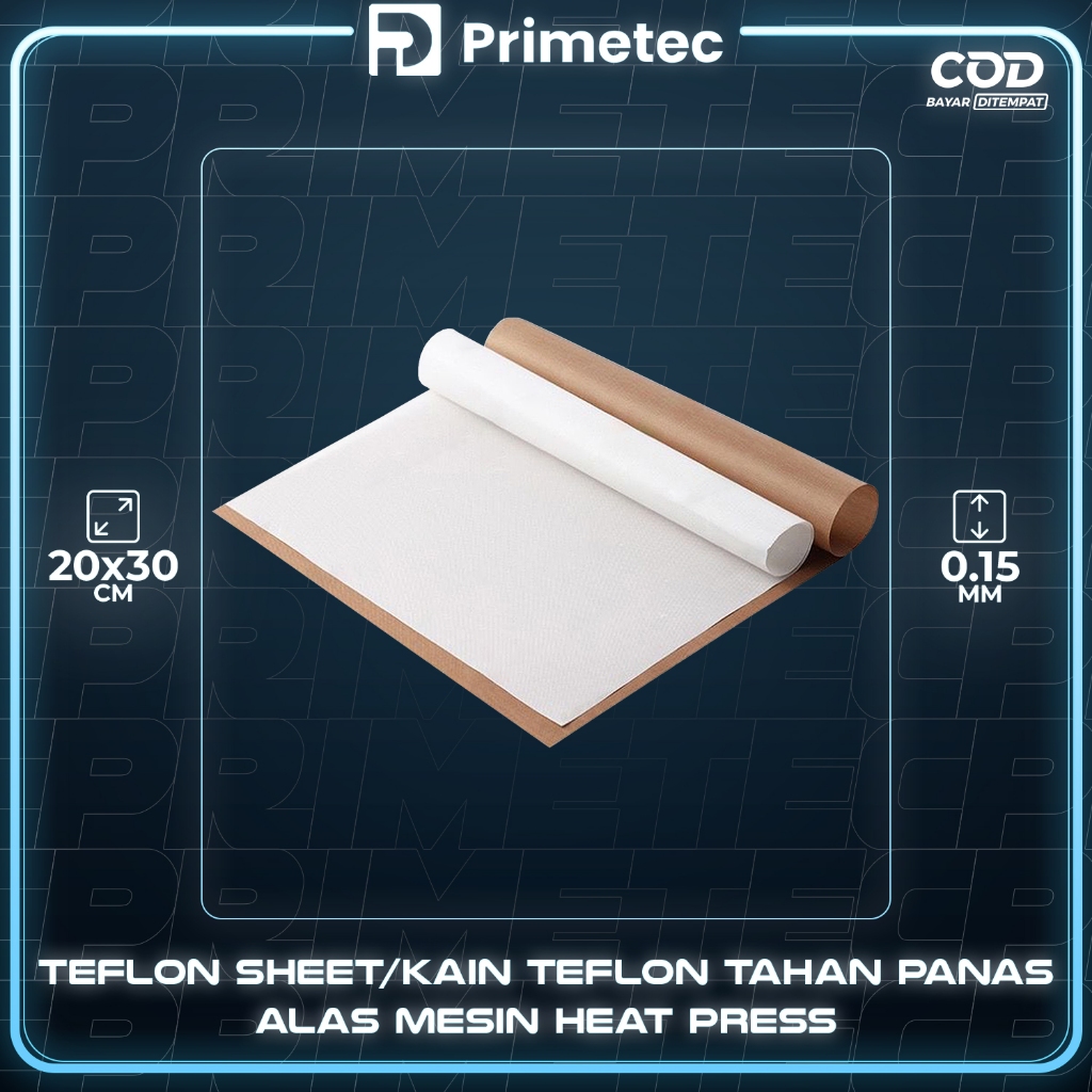 

YUH Teflon Sheet / Kain Teflon Tahan Panas Serbaguna / Alas Mesin Press