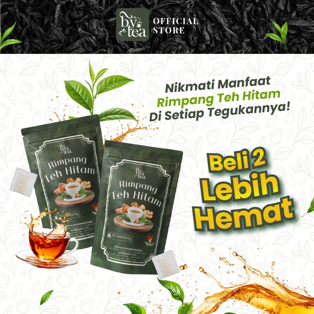 

Paket 2 Byetea Rimpang Hitam Teh Pelangsing Alami Detox Racun Dalam Tubuh Teh Celup Herbal Ala SJR