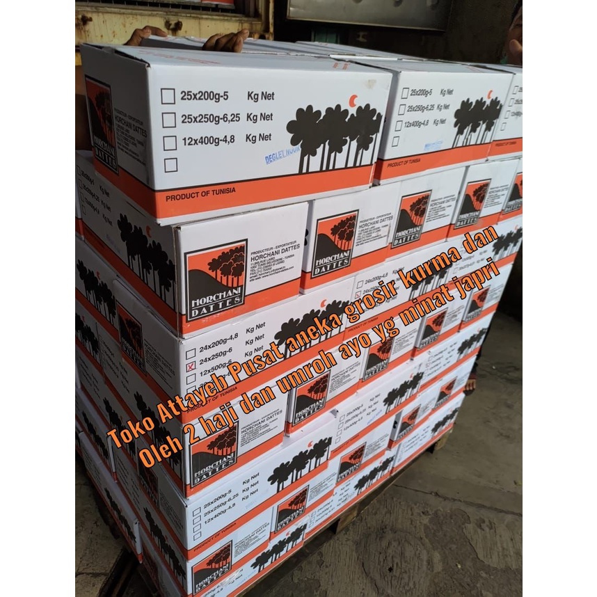 

Kurma Palm Fruit Perbox - isi 24 Pack x 250gr Palm Frut Fresh kurma Tunis Madu Exp 12-2026