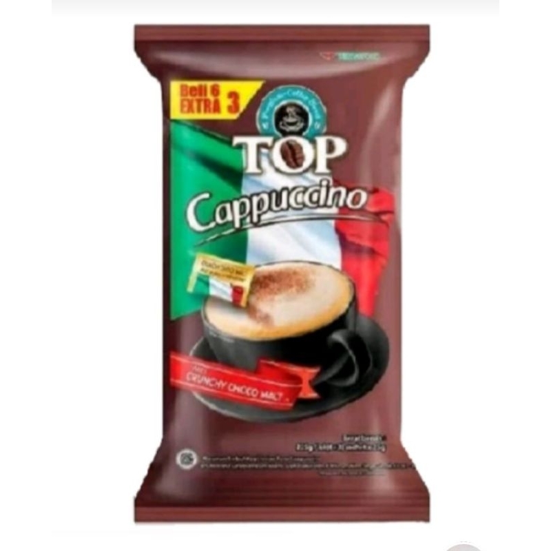 

KOPI TOP CAPPUCCINO with crunchy choco malt 225gr (6+3 * 25gr)