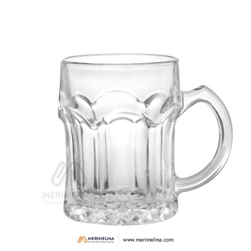 GROSIR 360 ML Gelas Kaca K30 Gelas Mug Gelas Gagang Gelas Jadul Tebal / Gelas Jadul